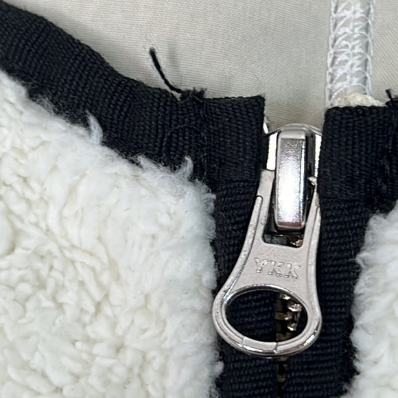 J Crew Early 2000s Sherpa Fleece Cropped Jacket Small S Y2K - Picture 4 of 5